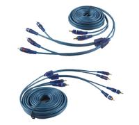 Hoite 4 Channel RCA Car Audio Interconnect Cable, 2 to 4 Channel Y Splitter Adapter, Twisted Pair Cable, OFC Full Shielded with Noise Reduction (5M)