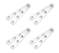 Hoite 4 Pcs 360 Degree Swivel Concealed Hinge, Stainless Steel Hinges for Window Wardrobe Flush Cabinet Door Fitting (large Size)