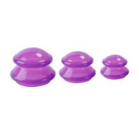 Hoite 4 Pcs/Set Silicone Cupping Glasses, High Transparency Silicone Cupper, 4 Different Sizes, for the Whole Body