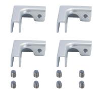 Hoite 4 Pcs Stainless Steel Glass Clamps L-Shaped Glass Connector Clamps Right Angle Brackets Fastener