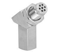 Hoite 45 Degree Angled Oxygen Sensor Extender Spacer M18 x 1.5 Thread Adapter for Car Catalytic Converter Iron Material Flow O2 Sensor Accessory