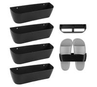 Hoite 4pcs Wall-Mounted & Door Shoe Rack - Peel-and-Stick & Drill-Mount Options (for Motorhome, Camping, Bathroom, Living Room)