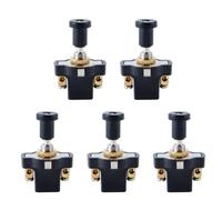 Hoite 5Pcs ASW-05 Single Gear Push Pull Toggle Switch ON OFF Electric Switch 10A DC12V 24V for Electrical Appliances Tractors Household