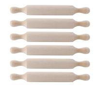 Hoite 6 PCS Mini Rolling Pin Small Wooden Rolling Pins,Non-Stick Playdough Dough Roller for The Kitchen Baking Cookie Pastry Easter