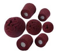 Hoite 7 Pcs Red Non Woven Abrasive Drill Buffing,Polishing Brushing Shaped Scouring Pad Grinding Head