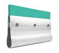 Hoite Aluminium Handle Screen Printing Squeegee 75 Durometers Rubber 20cm Square Green Modern Ink Scraper for Graphic Textile Hand Machine Applications