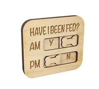 Hoite Dog Reminder Feeding, Side Have I Been Fed Pet Feeding Tracker with AM/PM Daily Indication Chart Feed Your Pets Sign for Fridge Dog Cat Over