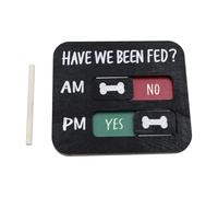 Hoite Dog Reminder Feeding, Side Have I Been Fed Pet Feeding Tracker with AM/PM Daily Indication Chart Feed Your Pets Sign for Fridge Dog Cat Over，Black