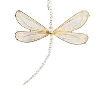 Hoite Dragonfly Crystal Suncatcher, Dragonfly for Windows, Hanging Rainbow Maker for Windows, Gifts Crystal Suncatcher Prism (White)