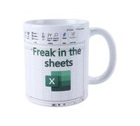 Hoite Funny Mugs, Ceramic Work Colleague Spreadsheet Gift Mug, Coffee Cup with C Handle for for Coworkers Accounting Boss Gifts (Green)
