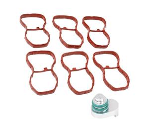 Hoite Intake Swirl Flap Plugs Delete Kit with Manifold Gaskets Old N57 Plugs for BMW 3 5 7 Series 11618511363