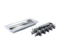 Hoite Stainless Steel Ice Cube Tray 18 Slots with Handle Effortless Removal Large Ice Cube Box for Drinks Whisky Gin Rum Silver