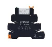 Hoite Ultra Thin DIN Rail Mount Solid State Relay - 6-24V SPDT, 6A 1 N/O 1 Opener with 6.2mm Wide Connection Socket