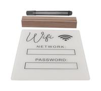 Hoite White WiFi Password Board, Acrylic Chalkboard Style WiFi Sign for Home and Office, Table Centerpiece Store Decoration