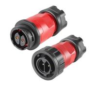 Hoite YM-20 2 PIN Industrial Waterproof Connector,IP68, PBT Plastic Shell Quick Aviation Connector M20 Male and Female (2 Pcs)