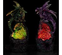 HoitoDeals 1Pcs Decorative Random Colour Crystal Cavern LED Dark Legends Dragon Figurine Home Novelty Ornament