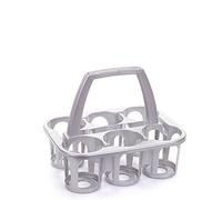 HoitoDeals 1Pcs Plastic Milk Bottle Pint Carrier Crate Glasses Holder 6 Six Pints Silver