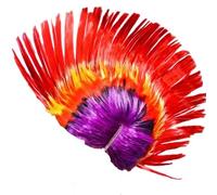 HoitoDeals 1Pcs Red Unisex Mohawk Hair Wig Mohican Punk Rock Fancy Dress Cosplay Party Costume Wigs