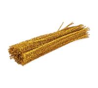 HoitoDeals 20Pcs Gold Glitter Chenille Cleaners Pipe For DIY Art & Craft Projects, Kids Fuzzy Sticks Crafts
