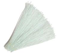 HoitoDeals 20Pcs White Glitter Chenille Cleaners Pipe For DIY Art & Craft Projects, Kids Fuzzy Sticks Crafts