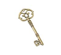 HoitoDeals 2Pcs Antique Gold Large Santa Keys Steampunk Skeleton Christmas Xmas Charms Novelty Item