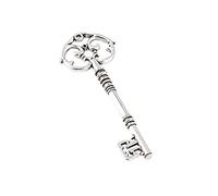 HoitoDeals 2Pcs Silver Large Santa Keys Steampunk Skeleton Christmas Xmas Charms Novelty Item