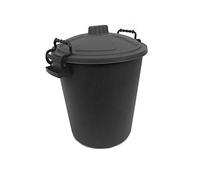 HoitoDeals 50L Plastic Heavy Duty Waste Bin Rubbish Dustbin For Home Garden