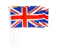 HoitoDeals 5Pcs Union Jack Flag Small Hand Waving For Party, Event Britain UK GB Celebration