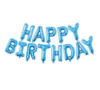 HoitoDeals Foil Self Inflating Happy Birthday Balloons Banner Bunting Letter For Party