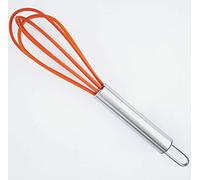 HoitoDeals Orange Silicone Whisks Kitchen Tipped Whisk Balloon Egg Beater for Baking Cooking Mixing (1Pcs)