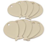 HoitoDeals Plastic Reusable Balloon Shaped Weights Pendants for Helium Balloons, Parties, Celebrations Decoration Accessories (20Pcs Ivory)