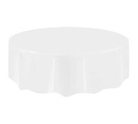 HoitoDeals Plastic Round Table Cover For Tableware Indoor Outdoor Party