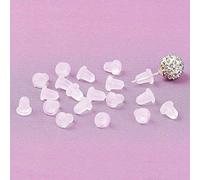 HoitoDeals Soft Clear Silicone Earring Backs Rubber Earrings Backs Stoppers Caps Ear Ring