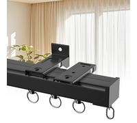 Hoiweqr 2.6mm Thickened Silent Ceiling Curtain Track, Single Track Ceiling Or Wall Curtain Rail, Aluminum Heavy-Duty Sliding Rails For Windows, For Curtains, Room Dividers, Living Rooms