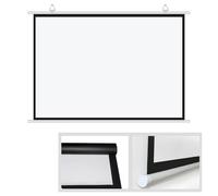 Hoiweqr 30" 40" 50" 60" 72" Portable Projector Screen, Roll Down Movie Screen, 4:3/16:9 Mobile Movie Screen, Small Projector Screen, Home Theater Cinema Wedding Party Office Presentation(4:3,30in)