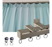 Hoiweqr Blackout Curtains Rail Aluminum, Heavy-Duty Aluminum Alloy Curtain Single Rails, Easy Installation, Curtain Track For Curtains Drapes And Room Dividers Living Room Bedroom