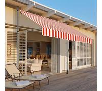 Hoiweqr Manual Retractable Awning, 1.5m/2m/2.5m/3m/3.5m/4m Wide, Patio Door Window Awning Sunshade Shelter with Crank Handle Adjustable Outdoor Sun Shade for Deck, Yard, Balcony(150x120cm)