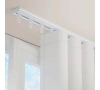 Hoiweqr S-shaped Wavy Curtain Track System, 3.3ft to 19.7ft Blackout Curtains Rail Aluminum for Office/Bedroom/Living Room, Ultra-Slim Design, Easy Install Smooth Sliding Track for Curtains