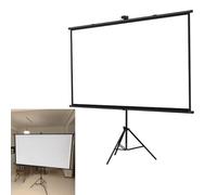 Hoiweqr Universal Projector Screen W/Stand - 60-Inch 72-Inch Floor Standing Portable Rollup Matte for Projection, Includes Tripod, 4:3/16:9 Outdoor Movie Screen, Easy Setup and Carrying(16:9,60in)