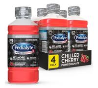 Hoiyen Pedialyte AdvancedCare Plus Electrolyte Drink, With 33% More Electrolytes and has PreActiv Prebiotics, Chilled Cherry Pomegranate 33.8 Fl Oz (Pack of 4)