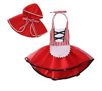 HOIZOSG Little Red Riding Hood Costume for Baby Girls Carnival Halloween Costume Christmas Princess Outfits Birthday Tutu Dress w/Cloak 3-6M