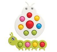 Hojalis 2 PCS Fidget Popper Sensory Toys for Baby, Caterpillar & Ladybug Push Pop Bubble Fidget Sensory Toy, Stress Relief & Motor Skill Toy, Montessori Early Development Toys for Boys Girls
