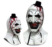 Hojalis Adult Terrifier Art the Clown Mask, Scary the Killer Clown Mask, Halloween Scary Full Head Latex Clown Mask, Horror Joker Masks Halloween Cosplay Costume Props for Adult Men Women