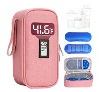 Hojalis Breastmilk Cooler Bag with 2 Ice Packs, Portable Breast Milk Cooler Travel Bag with Digital Thermometer, Insulated Breastmilk Storage Bag Cooler,Breastmilk Cooler Case for Moms on The Go
