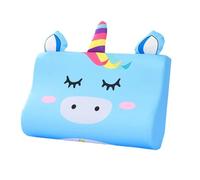Hojalis Cute Unicorn Design Children's Pillow, Ergonomic Memory Foam Kids Pillow with Pillowcase, Head & Neck Support Pillow for Kids, Perfect for Home, Travel & Preschool Naps, 46x26x6 cm (Unicorn)