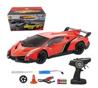 Hojalis Lamborghini RC Drift Car, 1:24 Remote Control Car with LED Lights for Kids Adults, 4WD High Speed RC Cars with Extra Drifting Tires, 35KM/H Racing with Speed Adjustment for Drift and Race