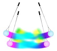 Hojalis LED Poi Balls, LED Poi Spinning Balls with Strobe Effect, 7 Colors Luminous Poi Juggling Balls for Beginners Kids and Adults, Play in the Dark for Dancing, Camping, Light Shows, Raves (4pcs)