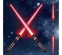 Hojalis Light Sabers for Kids, 2 Pack Light Up Saber with Sound, 7 Colors Changeable Light Swords, Retractable Toy Lightsabers for Boys Girls Adults Halloween Xmas Star Wars Cosplay Fancy Dress