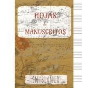 Hojas de Manuscritos: Cuaderno de partituras en blanco | Cuaderno de papel de pentagrama | Bloc de manuscritos de pentagrama | 8.5x11 pulgadas, 100 Páginas