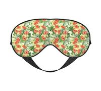 Hojas Tropicales Y Flores Printing Soft Eye Mask Reversible Cover for Travel Adjustable Strap Blackout Sleep